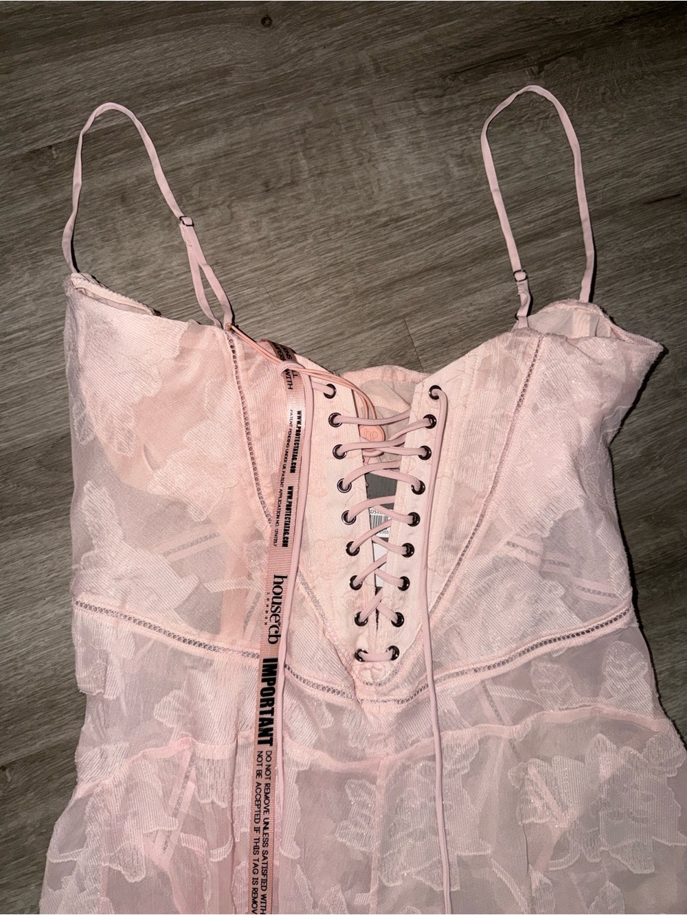 House of CB Blush Pink Lace Maxi Dress - Picture 14 of 15